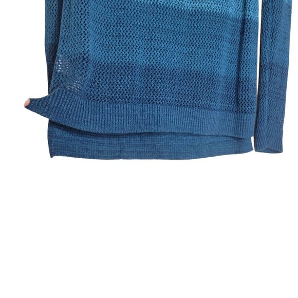 Tommy Bahama Open Knit Sweater Womens Blue Beachy Coastal Pullover Swim Coverup - Picture 3 of 6